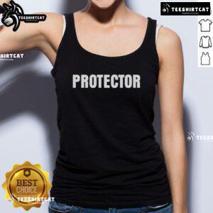 Official Protector Tank Top in black with logo, perfect for casual wear and fitness activities.