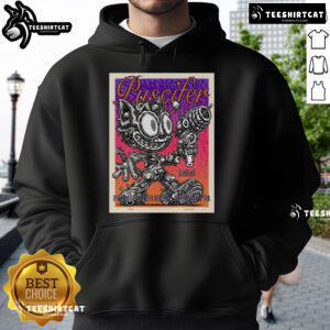 Official Puscifer hoodie from the May 20, 2025 concert at Petersen Events Center showcasing unique design and band logo.