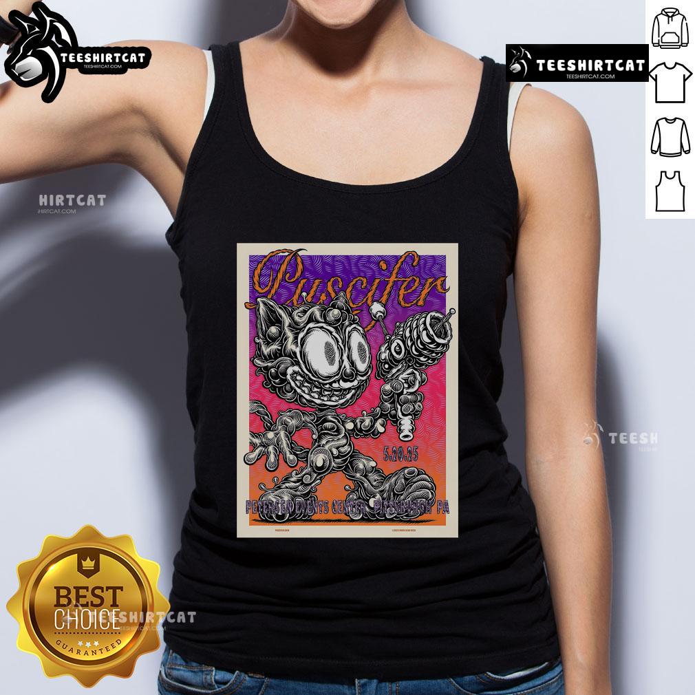 Official Puscifer tank top design from the May 20, 2025, concert at Petersen Events Center.