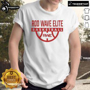 Official Rod Wave Elite Basketball RWE T-Shirt featuring vibrant graphics and a stylish design for fans and athletes.