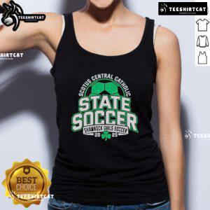 Alt Text: Official SCOTUS Central Catholic State Soccer Shamrock girls soccer 2025 tank top in vibrant green design.
