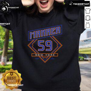 Alt Text: Official Sean Manaea 59 MLBPA New York sweatshirt featuring a stylish design perfect for baseball fans.