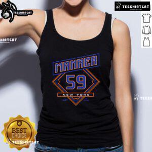 Official Sean Manaea 59 MLBPA New York tank top featuring a stylish design for baseball fans.