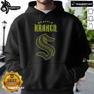 Official Seattle Kraken Highlight Reel Hoodie featuring team colors and logo, perfect for fans and game day wear.