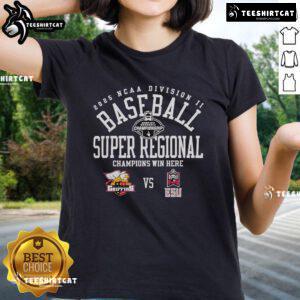 Seton Hill Griffins vs East Stroudsburg Warriors 2025 NCAA Division II Baseball Super Regional Ladies Tee design.