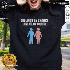 Cozy Official Siblings By Chance Lovers By Choice Sweatshirt in stylish design, perfect for casual outings and gifts.