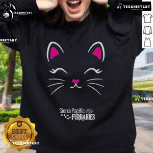 Happy kitty sweatshirt from Official Sierra Pacific Furbabies, featuring a playful cat design perfect for pet lovers.