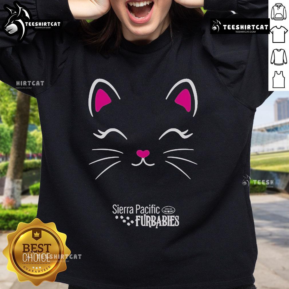Happy kitty sweatshirt from Official Sierra Pacific Furbabies, featuring a playful cat design perfect for pet lovers.