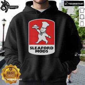 Official Sleaford Mods Little Chef Hoodie featuring bold graphics and a stylish design, perfect for fans of the band.