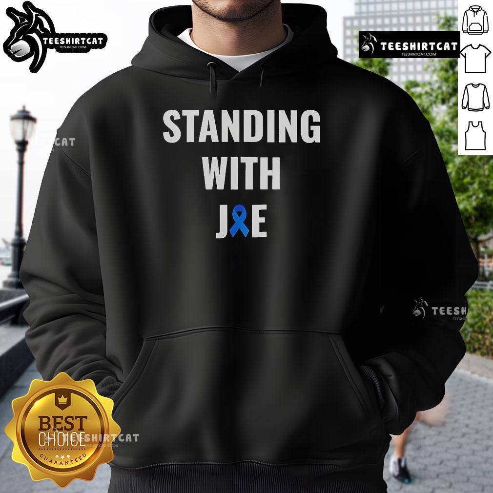 Official Standing With Joe Hoodie featuring a bold design, perfect for supporters of Joe's movement and stylish activism.