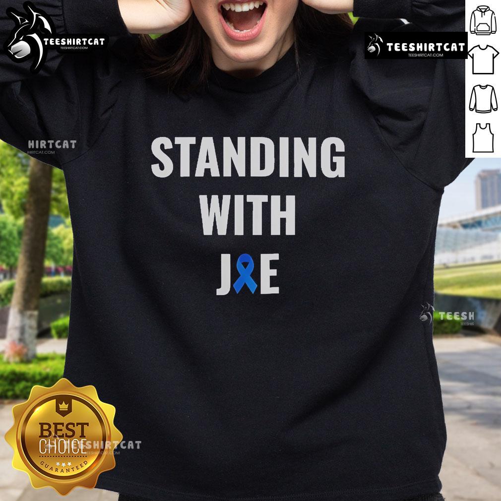 Official Standing With Joe Sweatshirt featuring a stylish design and bold graphics for supporters of Joe.