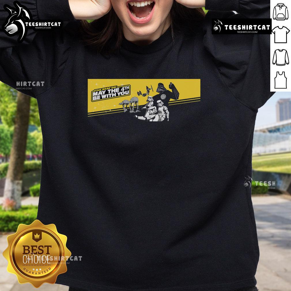 Official Star Wars Day May the 4th Be With You sweatshirt featuring iconic Star Wars graphics and a comfortable fit.