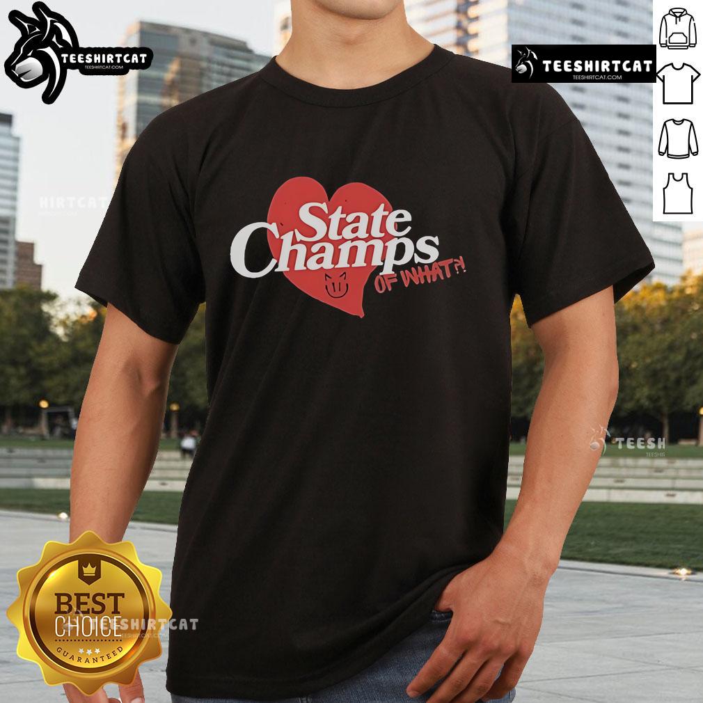 Official State Champs Kings Of What T-Shirt featuring bold graphic design and vibrant colors for fans of the band.