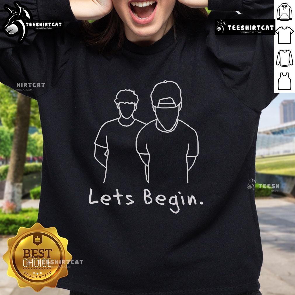 Official Summerhays Let's Begin sweatshirt in cozy fabric, perfect for casual wear and summer outings.