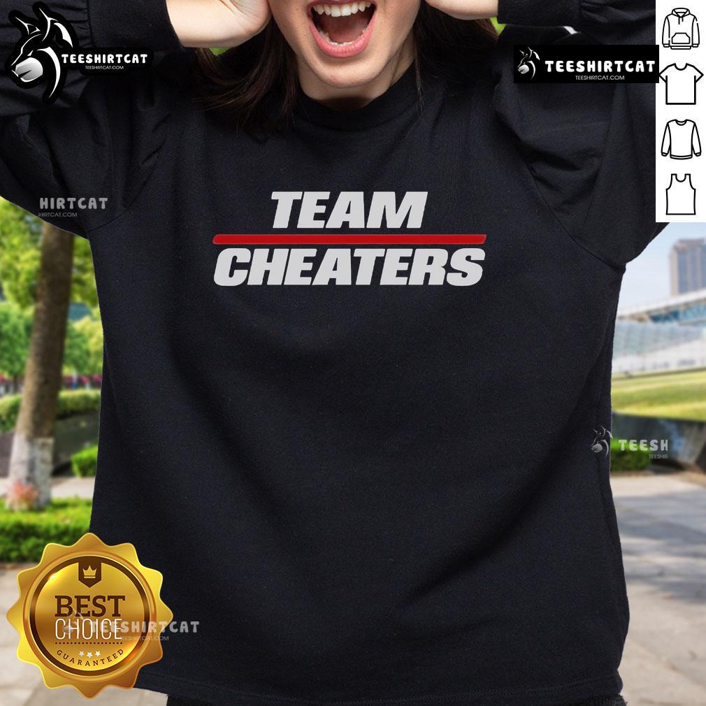 Official Team Cheaters Sweatshirt in black with logo, perfect for casual wear and showing team spirit.