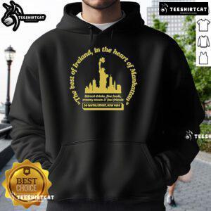 Official The Dead Rabbit Irish Imports Manhattan Hoodie in black, featuring a stylish design and comfortable fit.