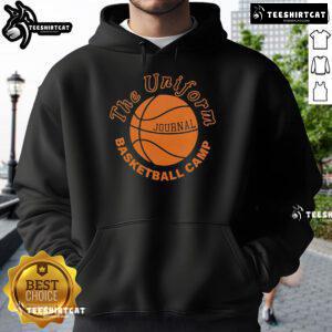 Official The Uniform Journal Basketball Camp Hoodie showcasing a stylish design for basketball enthusiasts.