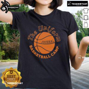 Official The Uniform Journal Basketball Camp Ladies Tee featuring a stylish design perfect for sports enthusiasts.
