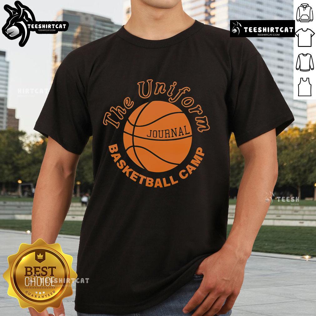 Official The Uniform Journal Basketball Camp T-Shirt featuring vibrant graphics and comfortable fit for young athletes.
