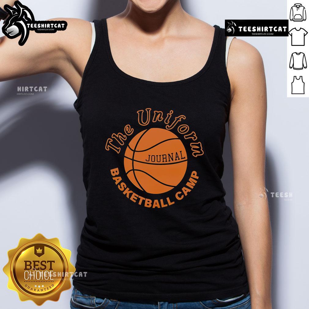 Official The Uniform Journal Basketball Camp Tank Top featuring a sporty design, perfect for summer training and games.