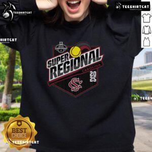 Alt Text: Official University of South Carolina Softball 2025 Super Regionals Sweatshirt featuring team colors and logo.