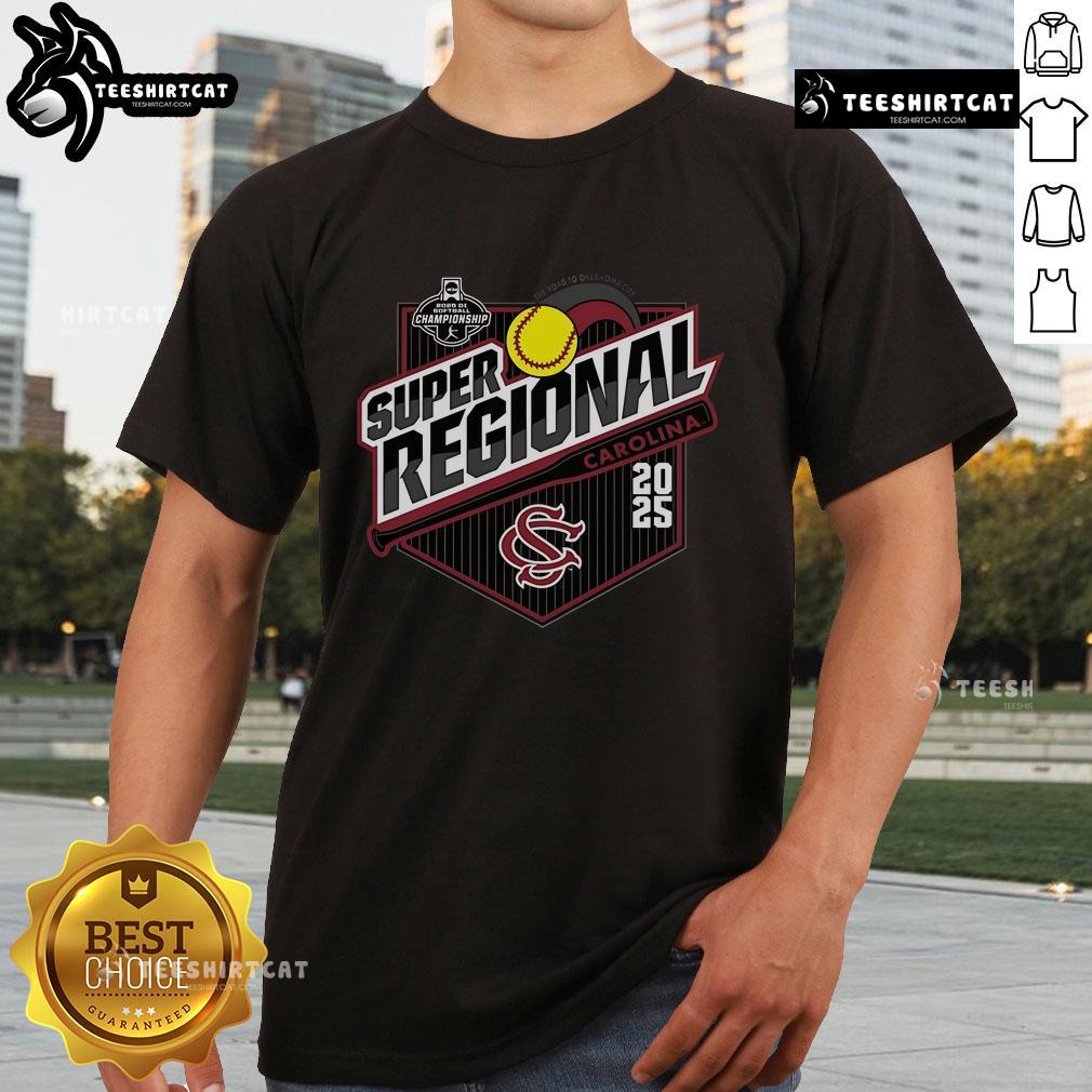 Official University of South Carolina Softball 2025 Super Regionals T-Shirt featuring team logo and vibrant colors.