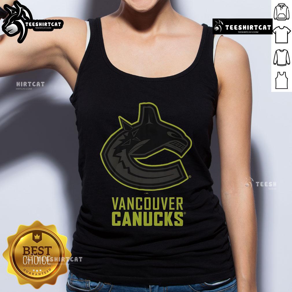Official Vancouver Canucks highlight reel tank top featuring team logo and stylish design for fans and sports enthusiasts.