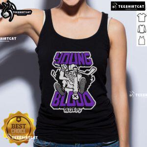 Official Youngblood Walrave Records tank top featuring vibrant graphics and a trendy design, perfect for music fans.