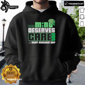 Official Your M No Deserves Gare Stay Another Day Hoodie in black, featuring stylish design and cozy fit for everyday wear.