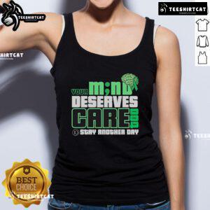 Official Your M No Deserves Gare Stay Another Day tank top featuring a stylish design for casual wear.