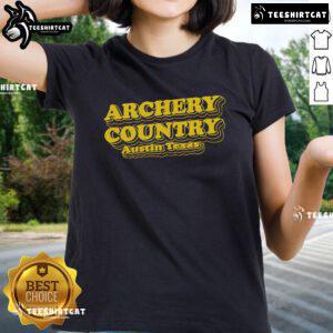 Original Archery Country Austin Texas Ladies Tee featuring a stylish design perfect for archery enthusiasts.