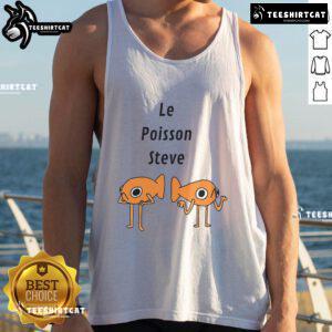 Original Fish Le Poisson Steve tank top design featuring a playful fish graphic, perfect for summer wear and ocean lovers.