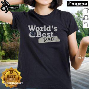 Original Vancouver Canucks World's Best Dad ladies tee featuring a stylish design for proud hockey fans.
