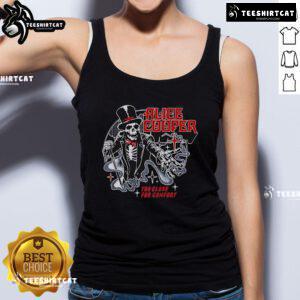 Premium Alice Cooper Too Close for Comfort Ringmaster Tour 2025 skeleton tank top featuring vibrant graphic design.
