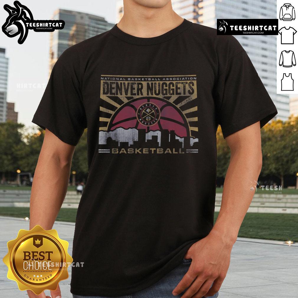 Premium Denver Nuggets Regional T-Shirt featuring team logo and vibrant colors, perfect for fans and game day attire.