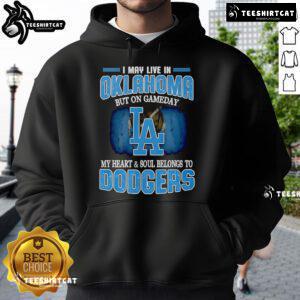 Premium Dodgers hoodie showcasing love for the team, perfect for game day in Oklahoma.