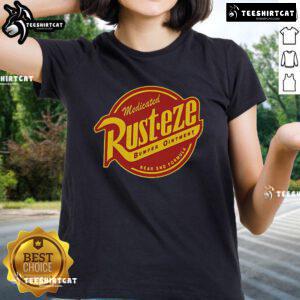 Premium Medicated Rust Eze Bumper Ointment Ladies Tee featuring a stylish design for comfort and everyday wear.
