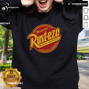Alt Text: Premium Medicated Rust Eze Bumper Ointment Sweatshirt featuring a stylish design for automotive enthusiasts.