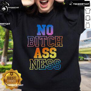 Premium No Bitch Ass Ness Gradient Sweatshirt in vibrant colors, perfect for stylish and confident casual wear.