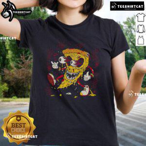 Premium Pizza Monster Ladies Tee featuring a fun graphic design, perfect for pizza lovers and casual wear.