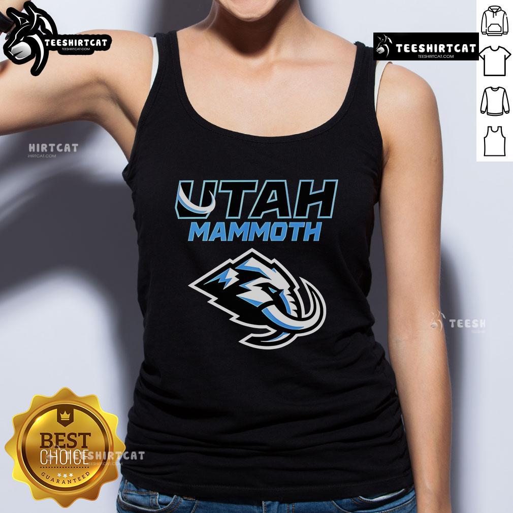 Alt Text: Premium Utah Mammoth Logo 2025 tank top featuring a stylish design perfect for summer fashion and outdoor activities.