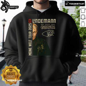 Top 2-Sided Till Lindemann 'Meine Welt' Tour 2025 Rundhals Hoodie featuring vibrant tour graphics and a stylish design.