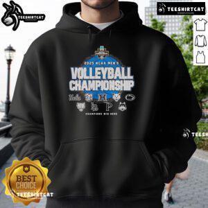 Alt Text: Top 2025 NCAA Men's Volleyball Championships Opening Round Hoodie featuring team colors and logo design.