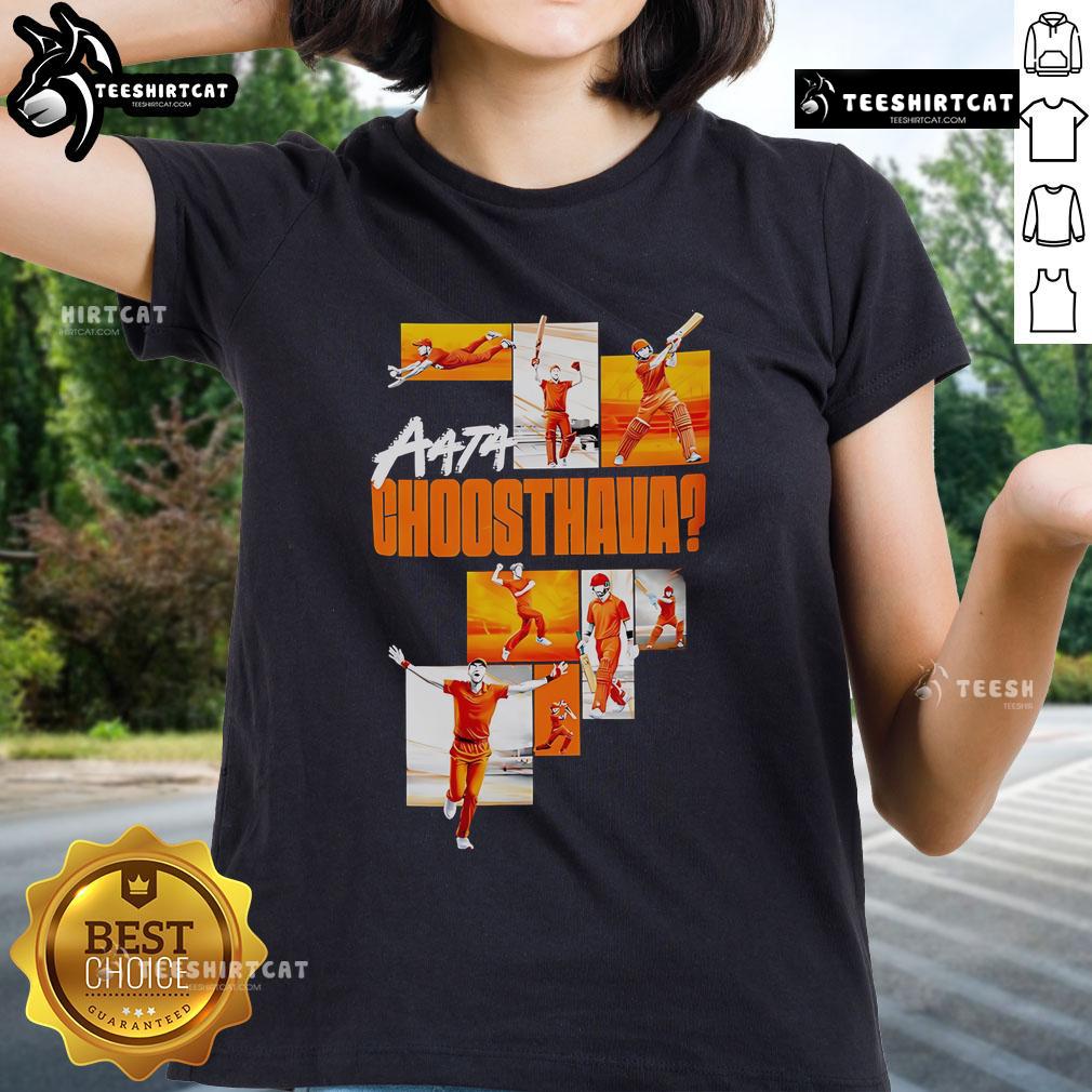 Stylish Top Aata Choosthava Ladies Tee in vibrant colors, perfect for casual wear and expressing personality.