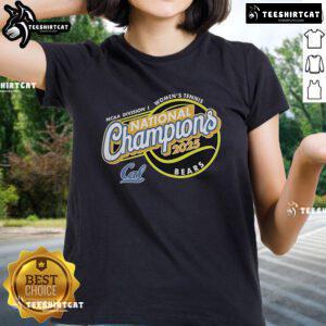 Top California Golden Bears 2025 NCAA Women's Tennis National Champions Ladies Tee showcasing team pride and victory.