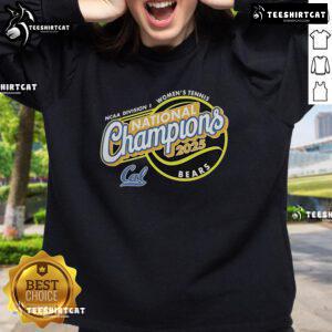 California Golden Bears 2025 NCAA Women's Tennis National Champions sweatshirt celebrating their victory in stylish design.