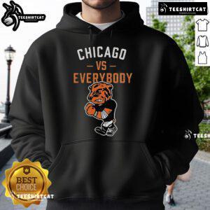 Alt Text: Top Chicago Vs Everybody mascot hoodie featuring a bold graphic design, perfect for fans and streetwear enthusiasts.