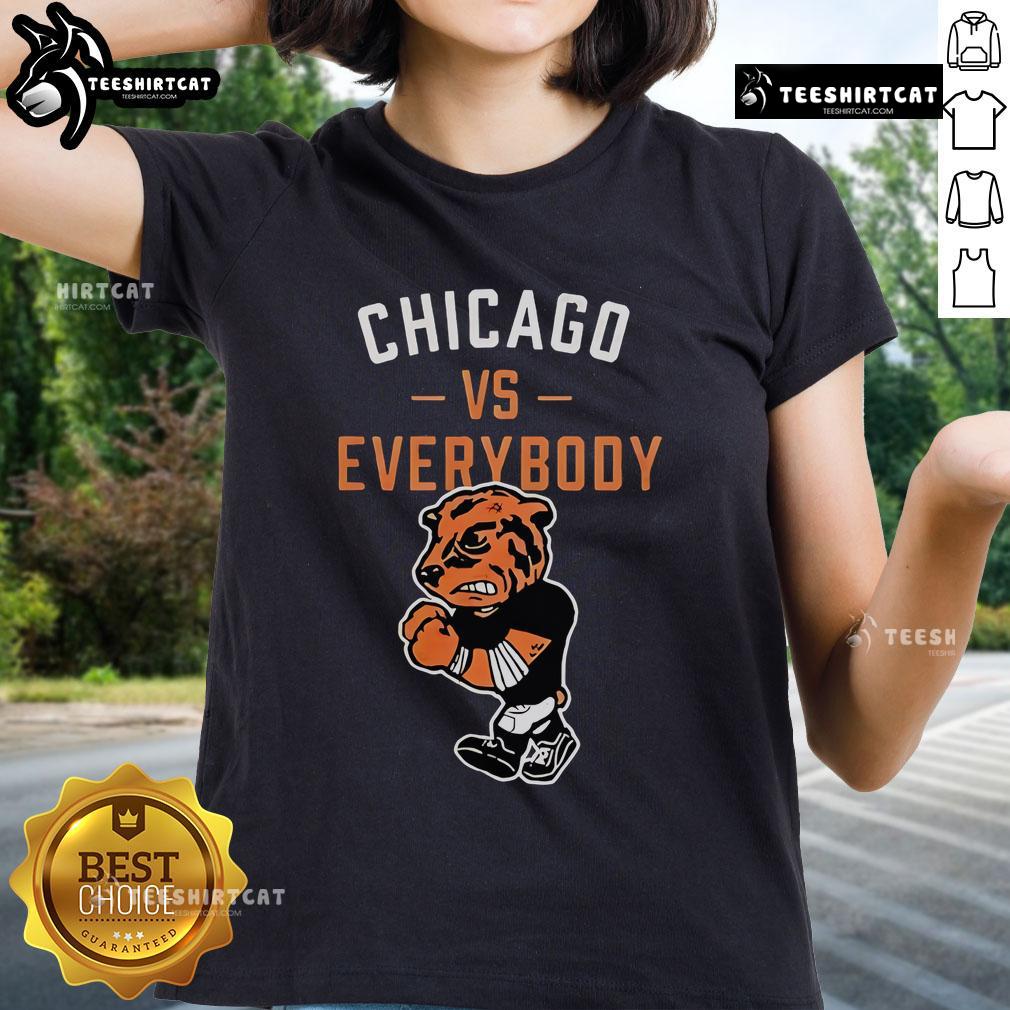 Top Chicago Vs Everybody mascot ladies tee featuring bold graphics and a stylish design for Chicago fans.