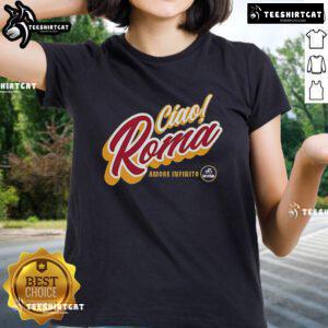 Top Ciao Roma Amore Infinito Ladies Tee featuring stylish design and comfortable fit, perfect for fashion enthusiasts.