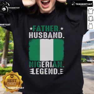 Top Father Husband Nigeria Father's Day Proud Dad Family Lover Sweatshirt in vibrant colors, perfect gift for dads.